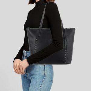 Rebecca Minkoff Studded Tote Bag Black Leather Large Handbag